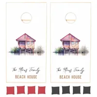 Personalized Beach House Family Cornhole Set