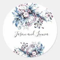 Victorian Elegant Flowers Romantic Beloved Classic Round Sticker