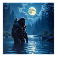 Bigfoot with an Owl on his Shoulder  Acrylic Print
