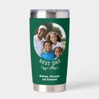 Best Dad by Par Father's Day Golf Enthusiast Photo Insulated Tumbler