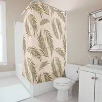 Abstract Leaf Pattern Shower Curtain