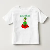 Cutest Lil Elf Christmas Toddler T-shirt