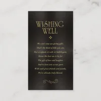 Fine Filigree Gold Wedding Wishing Well ID871 Enclosure Card