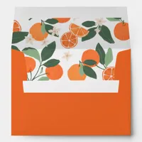Little Cutie Clementine Baby Shower Self-Addressed Envelope