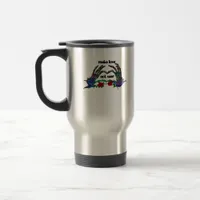 Skeleton Hand Heart Design Travel Mug