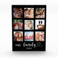 Family photo collage black 