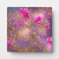 Fuchsia and Gold Florals