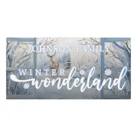 Christmas Watercolor Winter Wonderland Decoration Door Sign