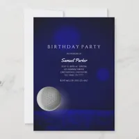 Golf Bachelor Party Navy Blue  Golf Ball - Golfers Invitation