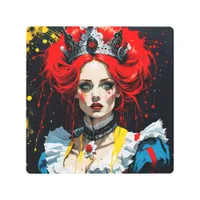 Alice as the Red Queen Metal Print