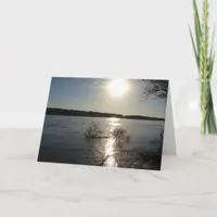 Mississippi River Sunset, Birthday Card