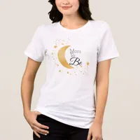 Over the Moon Mom To Be Baby Shower Tri-Blend Shirt
