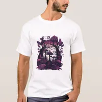 Mushroom Woods Whimsigoth Witchy Screenprint Desig T-Shirt