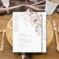 Dreamy Foliage Wedding Menu V2 Blush Pink ID817