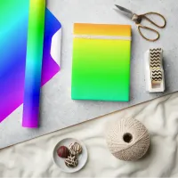 Multicolored Rainbow Ombre Wrapping Paper