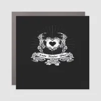 Skeleton Hand Minimal Linework Car Magnet
