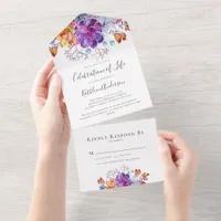 Succulent Celebration of Life All In One Invitation