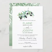 Olive Branch Botanical wedding invitations
