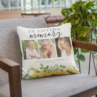 In Loving Memory Photo Sunflowers Throw Pillow