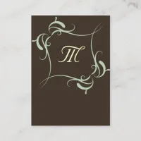 Customizable Brown Monogram Business Cards