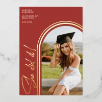 She Did It Arch | Photo Graduation Announcement