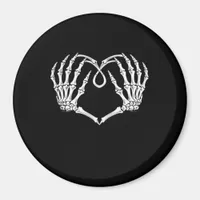 Valentines Day Gothic Heart With Skeleton Hands Va Magnet