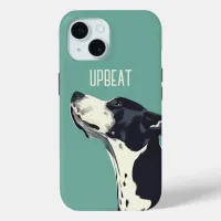 Black and White Boxer iPhone 15 Case