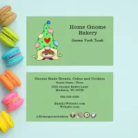 Gnome Hometown Bakery Pastry Cakes & Treats Green Business Card