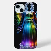 Beautiful multi-colored angel iPhone 15 plus case