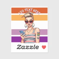 LGBTQ Lesbian with Sarcastic Look Sticker