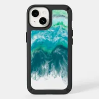 Blue and Turquoise Ocean Waves Digital Art Speck iPhone 14 Case