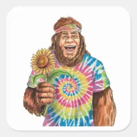 Hippie Sasquatch With Sunflower