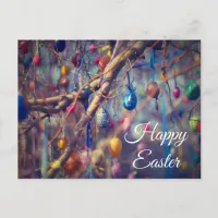 Colorful Easter Egg Tree Personalized Postcard