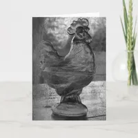 Glass Rooster Card