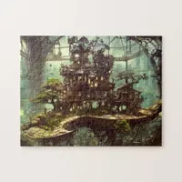 Steampunk Greenhouse in the Jungle  Jigsaw Puzzle