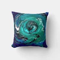 Blue Eternity | Abstract Art Throw Pillow