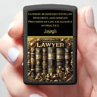 Elegant Law Books Adorned in Gold and Silver Tones Zippo Lighter