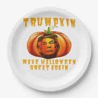 Trumpkin Make Halloween Great Again Graphic Funny  Paper Plates