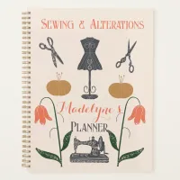 Vintage Sewing Machine Seamstress Tailor Planner