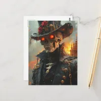 Skeleton With Glowing Eyes Postcard