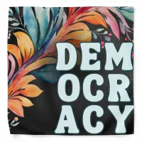 Groovy Retro Colorful Statement Democracy Bandana