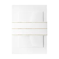 Gold Stripes Invitation Belly Band