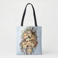 Watercolor  Feminine Silhouette Chic Stylish Artsy Tote Bag