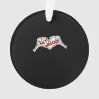 Get Wrecked Skeleton Hand Heart Classic Ornament