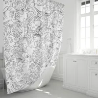 Japanese Koi Fish Shower Curtain