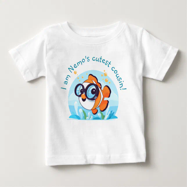 Sea Adventure | Cute Clownfish with Sunglasses Baby T-Shirt