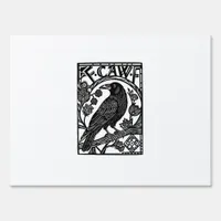 Retro F Caw F Crow Funny Saying Meme Design Sign
