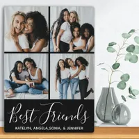 Best Friends Personalized 4 Photo Collage Plaque