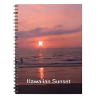 Romantic Hawaiian Sunset Ocean Beach Notebook