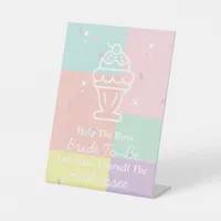 Retro Ice Cream Make Yourself The Addressee  Pedestal Sign